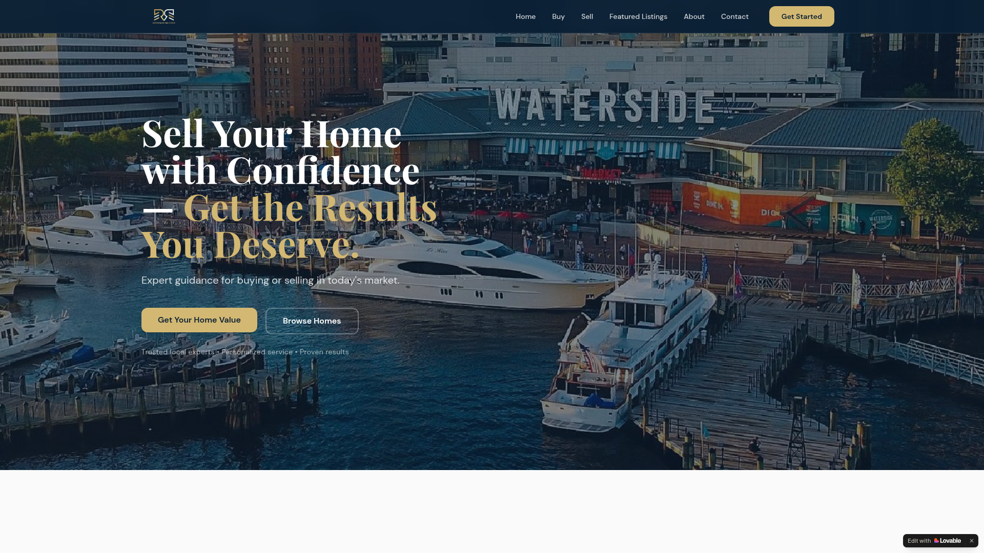 Elite Results Real Estate website